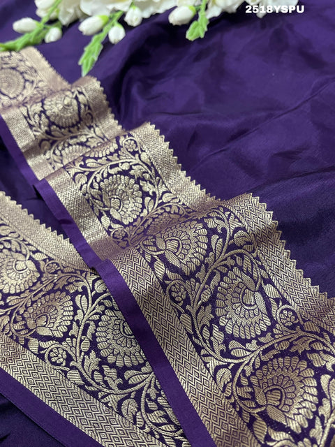 KcPc New Upada Silk Banarasi Style With Zari Border Work Saree RB