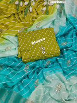 By Banarasi Saree With Gotapatti Work