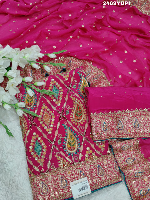 KcPc New Chinon Silk Traditional Style With Cutdana Tari work Suit CSA