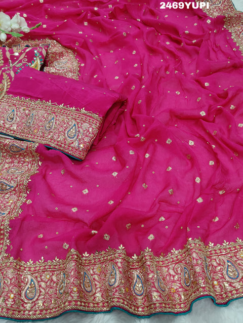 KcPc New Chinon Silk Traditional Style With Cutdana Tari work Suit CSA