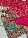 KcPc New Chinon Silk Traditional Style With CutdanaEmbroidery work Suit CSA