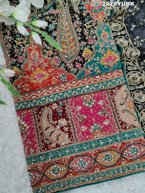 KcPc New Latest Chinon Silk Traditional Style With Cutdana  Embroidery work Suit CSA