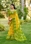 By Printed Saree With Causal Wear