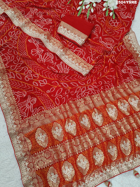 KcPc New Pure Khaddi Georgette With Gotapatti Work  Saree RG