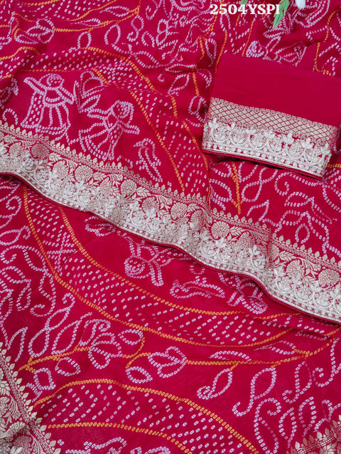 KcPc New Latest Pure Khaddi Georgette With Gotapatti Work  Saree RG