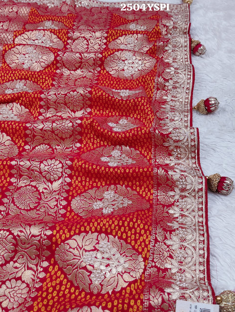 KcPc New Latest Pure Khaddi Georgette With Gotapatti Work  Saree RG