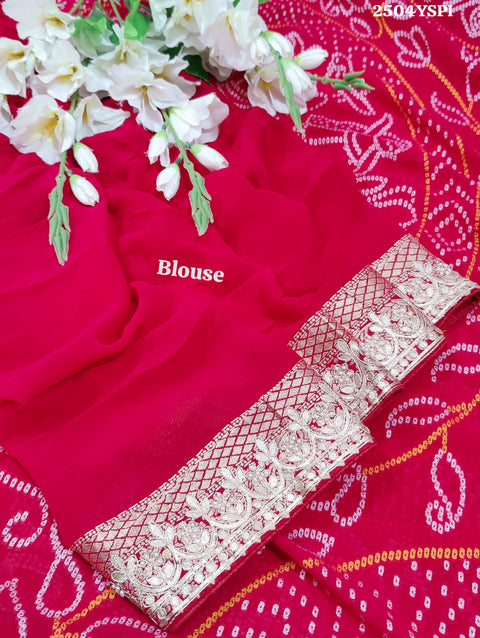 KcPc New Latest Pure Khaddi Georgette With Gotapatti Work  Saree RG