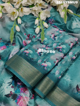 By Printed Style Saree With Zari Border Work