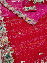 By Bandhani Saree With Party Wear