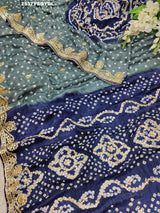 By Bandhani Saree With Party Wear