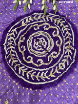 By Bandhani Saree With Party Wear Purple