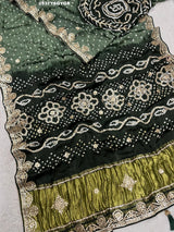 By Bandhani Saree With Party Wear