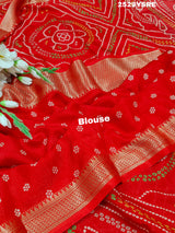By Bandhani Saree With Festive Wear RED