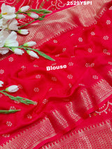  Cotton Silk Bandhani Style With Zari Border Work Sareein pink colour