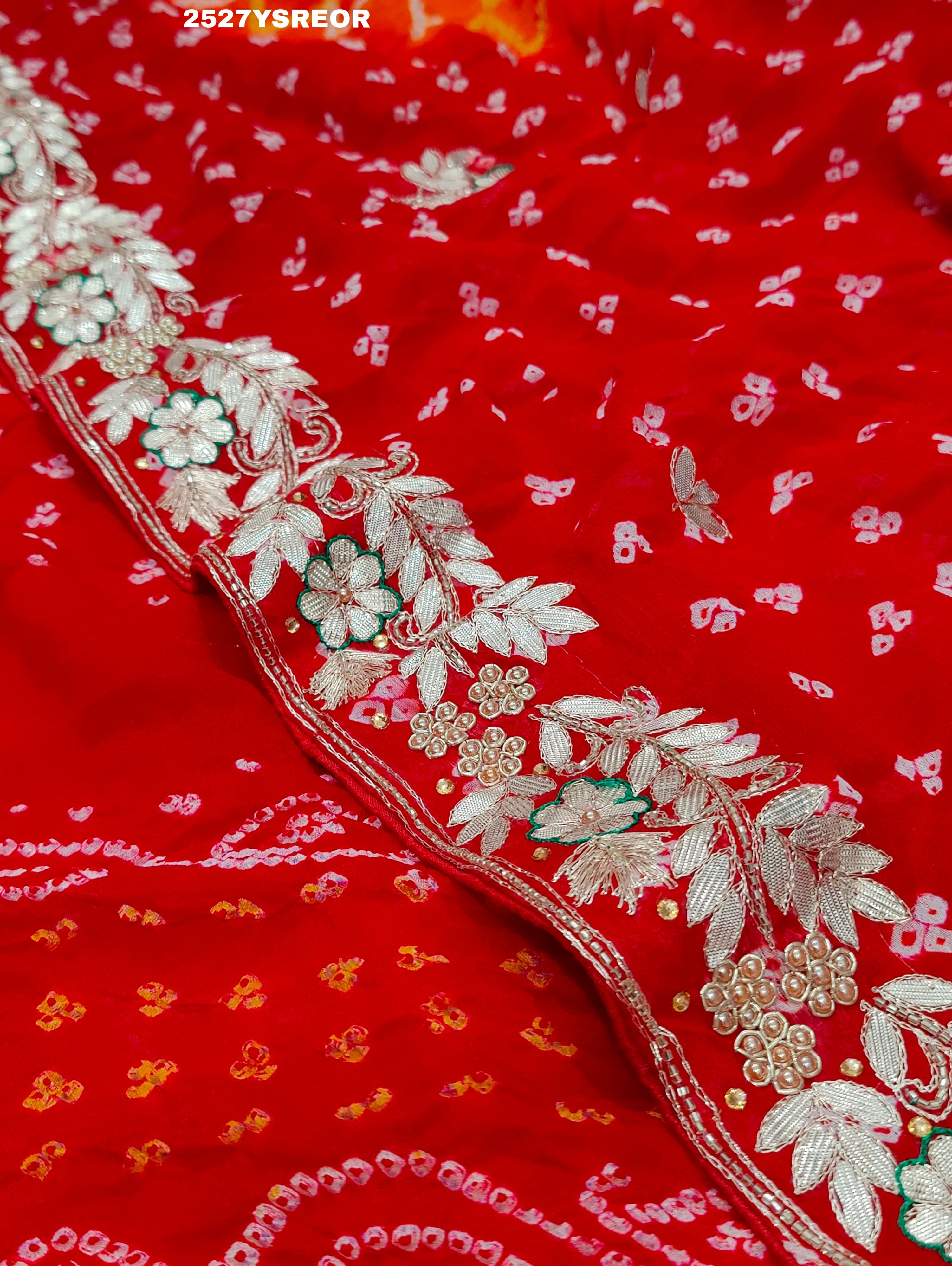 By Bandhani Saree With Festive Wear