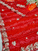 By Bandhani Saree With Festive Wear