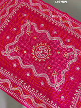 KcPc New Latest Designer Gaji Silk Bandhani Ghatchola Gotapatti Work DupattaSATISH