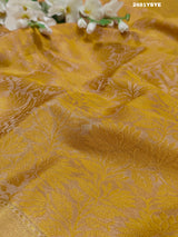 By New Latest Tissue Silk Banarasi Style With Zari Border Work Saree