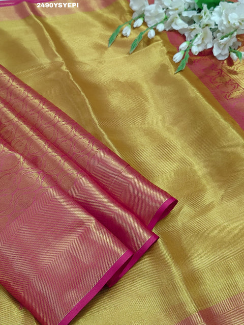 KcPc New Latest Tissue Silk Banarasi Style With Zari Border Work Saree SANA