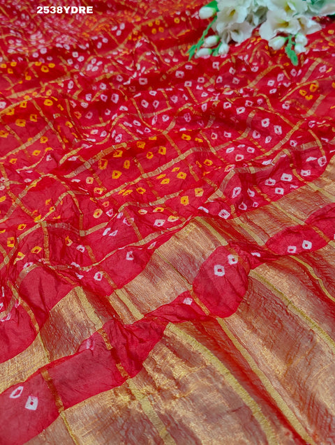 KcPc New Latest Art Silk Bandhani Style With Tari Border Work DupattaKcPc