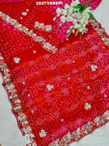 By Bandhani Saree With Festive Wear