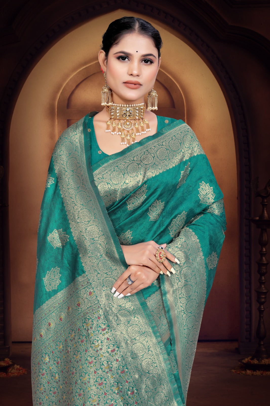 KcPc New Dola Silk Banarasi Saree with Classic Zari Weaving Palu DC