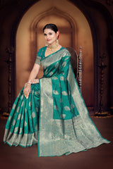 KcPc New Dola Silk Banarasi Saree with Classic Zari Weaving Palu DC