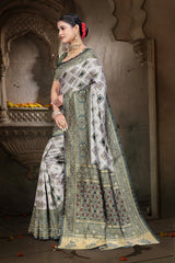 KcPc Elegant Festive Saree in Banarasi Dola Silk With Blouse DC