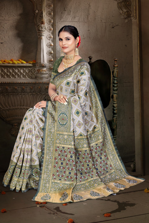 KcPc Elegant Festive Saree in Banarasi Dola Silk With Blouse DC