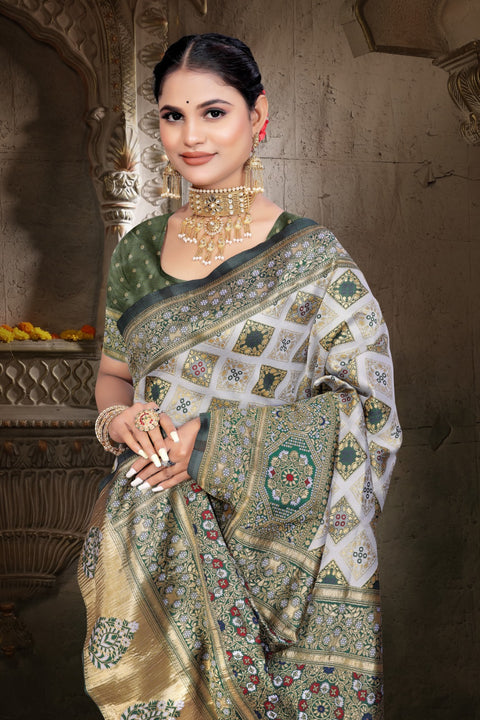 KcPc Elegant Festive Saree in Banarasi Dola Silk With Blouse DC