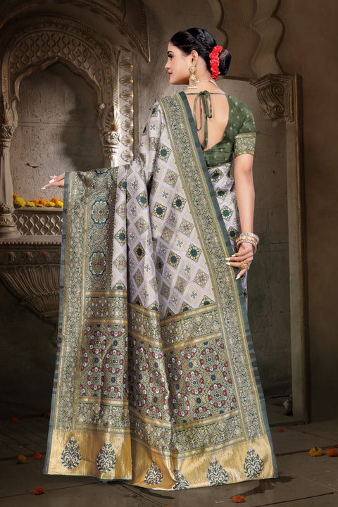 KcPc Elegant Festive Saree in Banarasi Dola Silk With Blouse DC