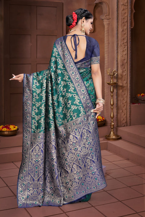 KcPc Dola silk Banarasi Saree with Rich Zari Weaving Saree DC