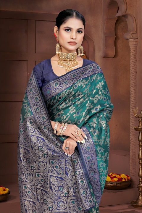 KcPc Dola silk Banarasi Saree with Rich Zari Weaving Saree DC