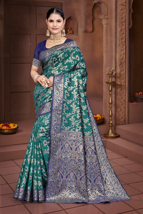 KcPc Dola silk Banarasi Saree with Rich Zari Weaving Saree DC