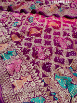 Janglaw Bandhani style in kaddi fabric 