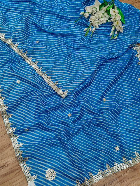 KcPc Kota Dori Leheriya Saree With Gota Patti Hand Work AMT