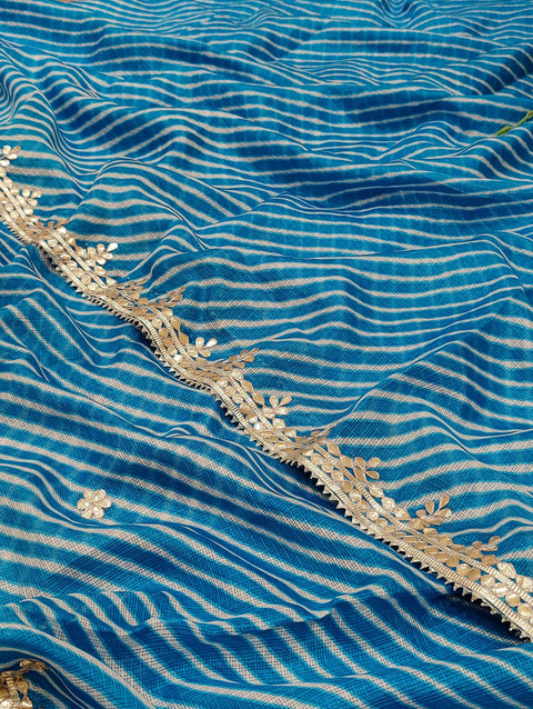 KcPc Kota Dori Leheriya Saree With Gota Patti Hand Work AMT