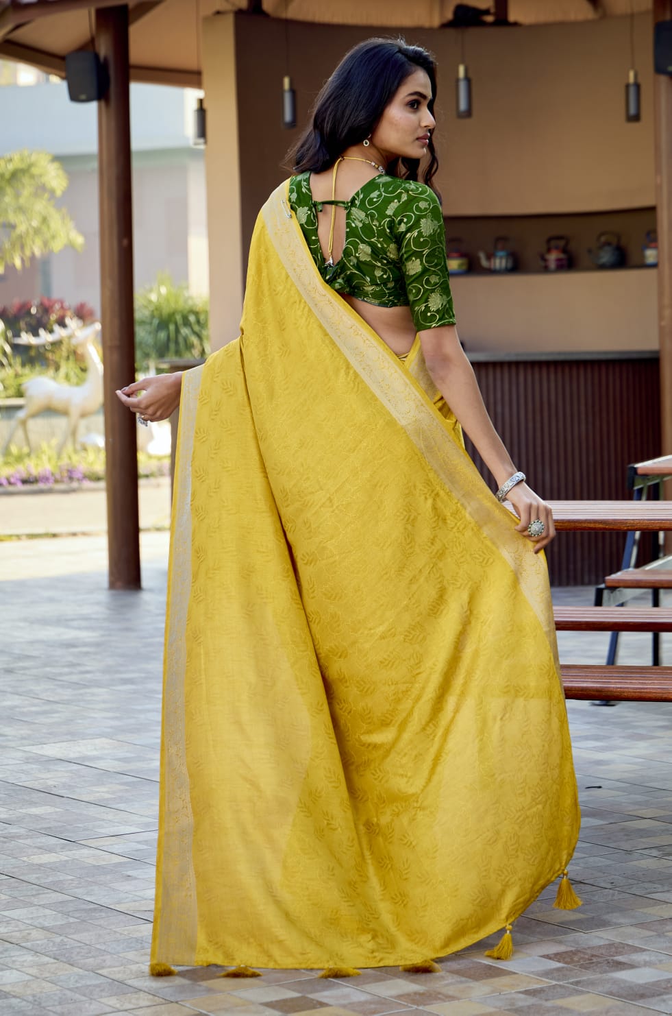 By Latest Saree in Rich Dola Silk Fabric With Festive Wear