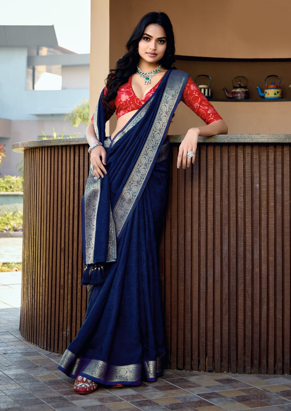 By Latest Saree in Rich Dola Silk Fabric With Festive Wear