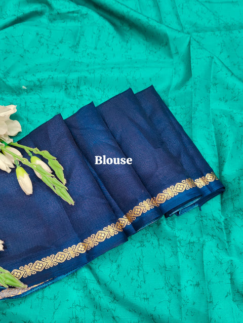 KcPc Latest Dola Silk Printed Style With Zari Border Work Saree  VJT