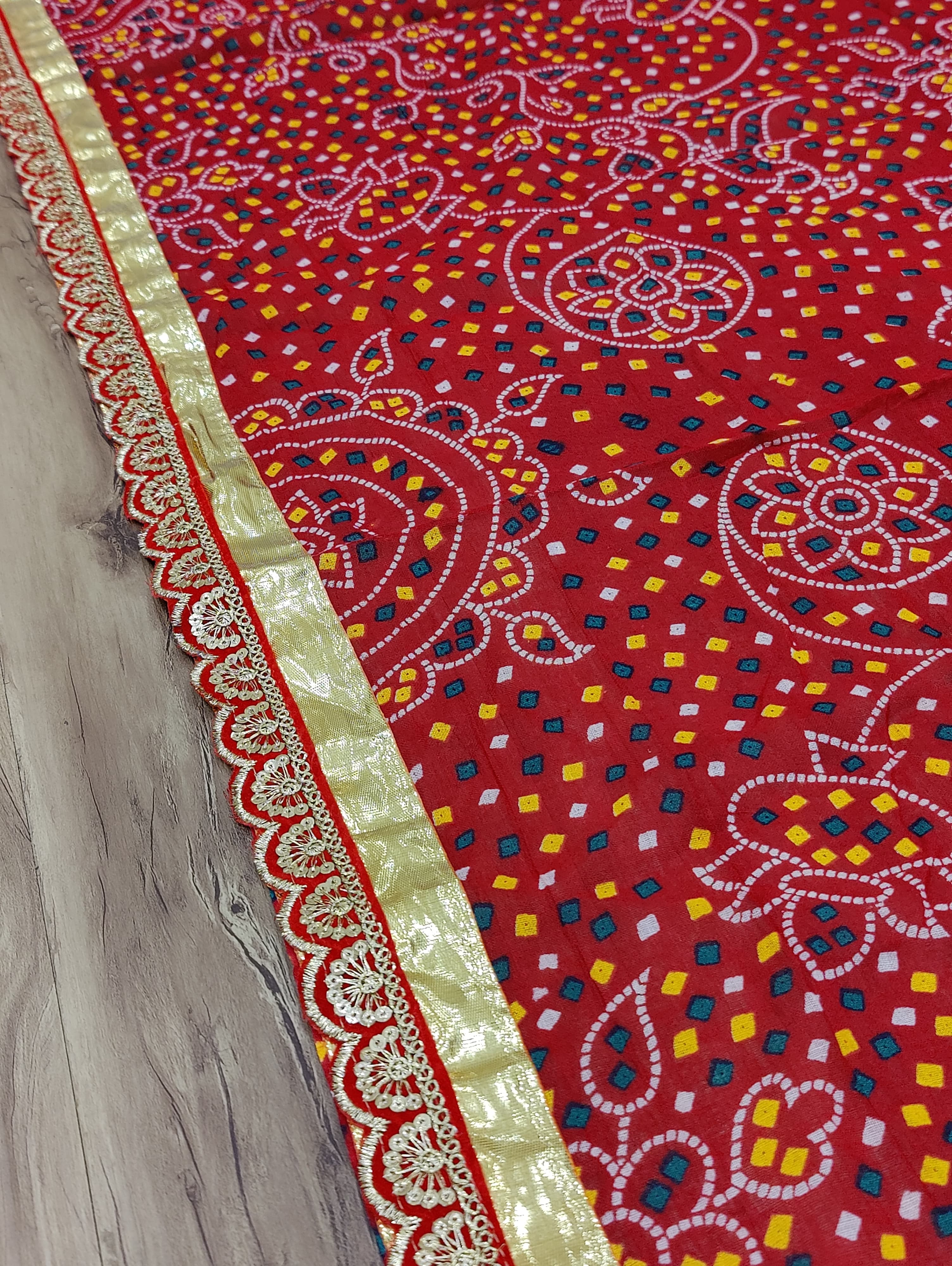 By New Pila Chunri in Soft Cotton With Shubh Mangal Wear