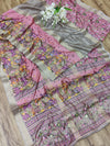 By Graceful Kalamkari Cotton Silk with Zari Finish Saree