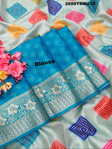 By New Dola Silk Bollywood Style With Zari border Saree