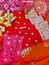 Buy New HO Silk Banarasi Style With Gotapatti Saree