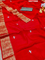 By New Beautiful HO Silk Bollywood Style With CutdanaGotapatti Saree