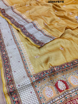By New Cotton Silk Printed Style with Mirror Work Saree