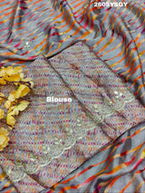 By New Launch Cotton Silk Leheriya Style with Gotapatti Work Saree