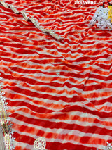 New Chiffon Silk Leheriya Style with Gotapatti Work Saree
