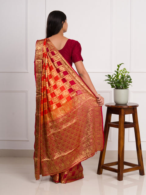 By Banarasi Saree With Festivel Wear