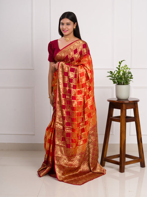 By Banarasi Saree With Festivel Wear